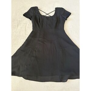 Vintage Rhapsody Women's Size 8 Babydoll Dress‎ Black Mini Y2K 90s Whimsigoth